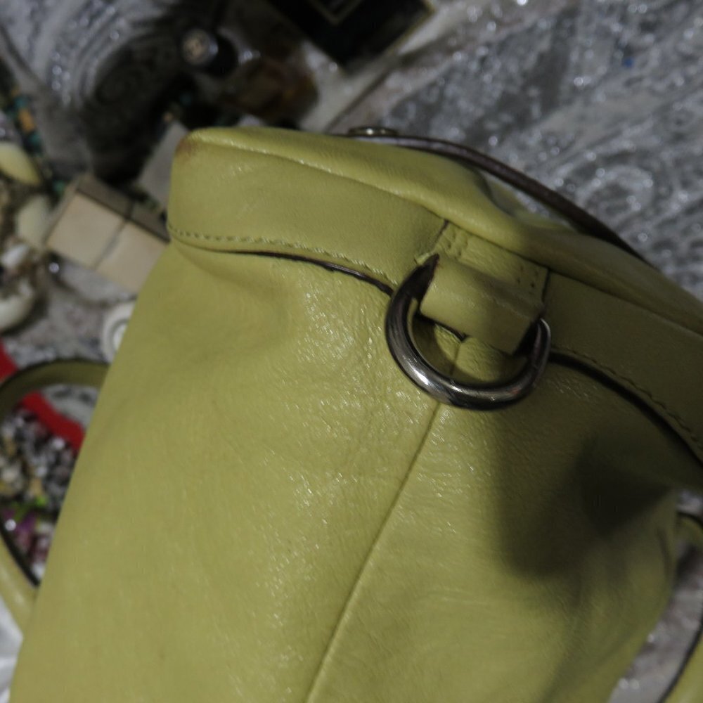 Coach Soho East West Satchel Mustard Yellow Gold Handbag Purse Tote - Picture 7 of 16